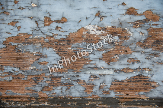 Wood with scratched old paint